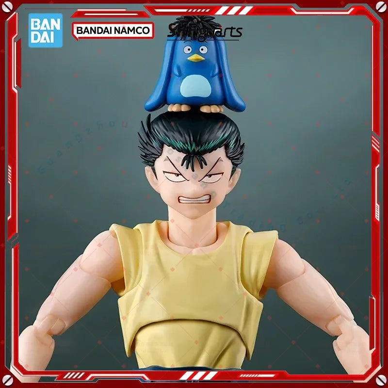 Original Bandai S.H.Figuarts SHF Yu Yu Hakusho YUSUKE URAMESHI Figure Finished Model kit  Anime full Action Toy Gift for kid set