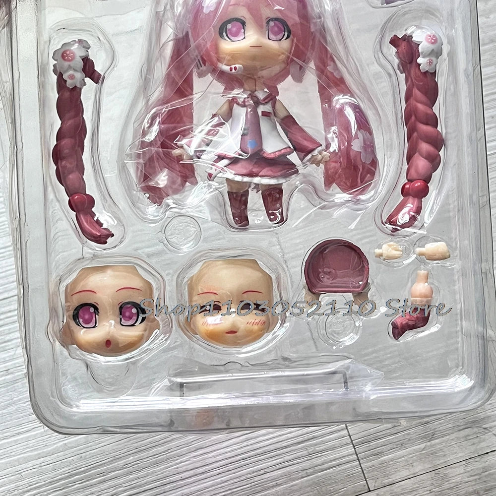 Anime Hatsune Miku 500 Sakura Figure Cute Hatsune Miku Change Face Model Handmade Action Figure Toy Christmas Gifts