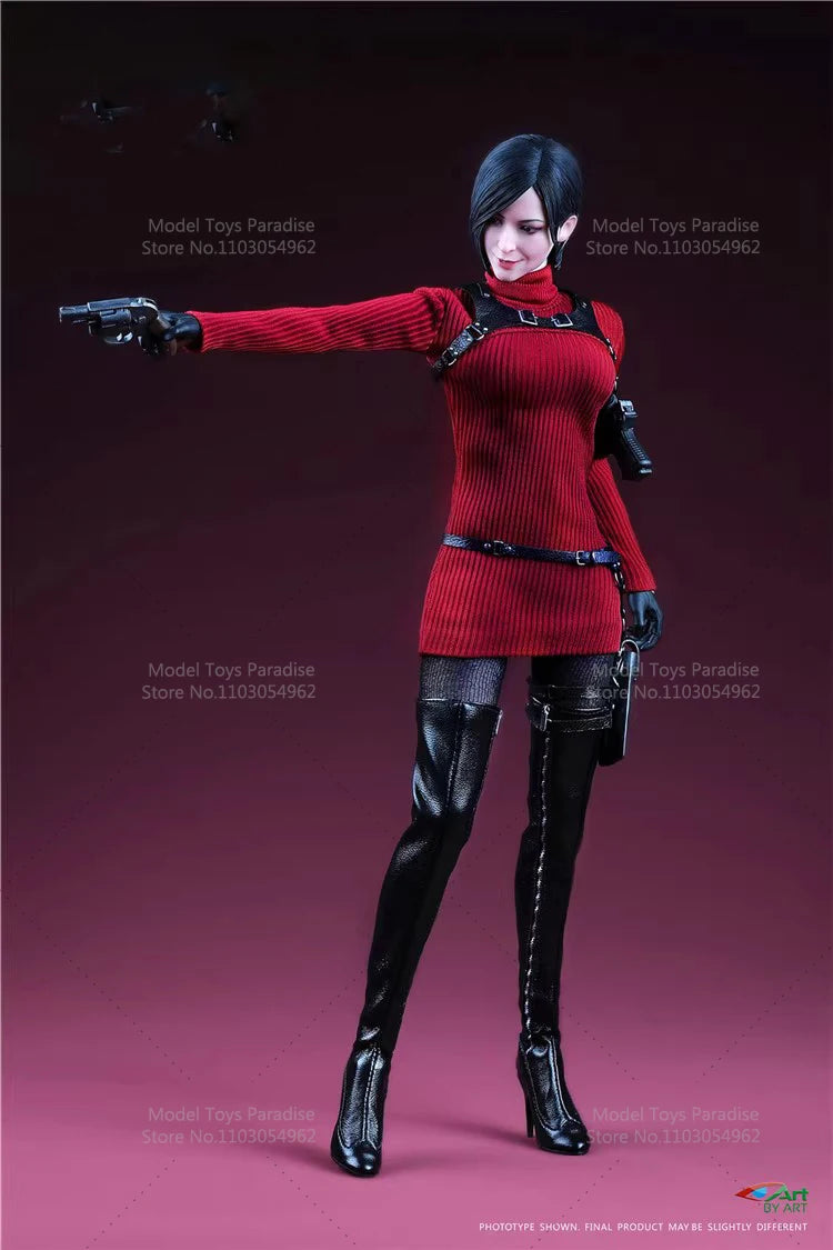 BY-ART BY-021  1/6 Scale Woman Soldier Ada Wong Clothes Set With Mobile Eye Head Carving Fit 12'' Action Figure Body