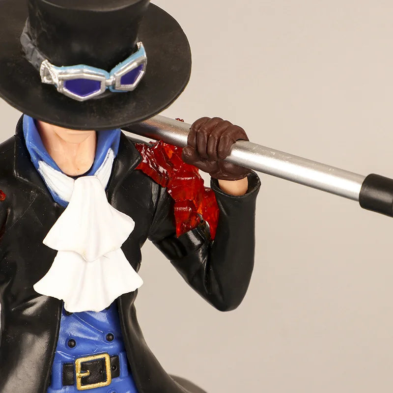 Anime One Piece Mera-mera Fruit Sabo PVC Actionfigur Statue Sammlermodell Kinderspielzeug Puppe 23 cm