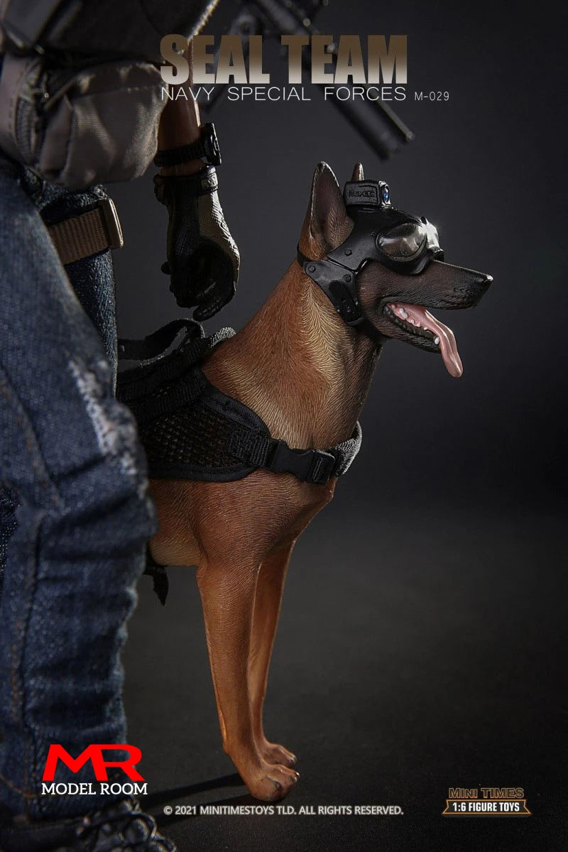 mini times toys M029 1/6 US Seal Team NAVY Special Force Soldier Jason Action Figure with Dog 12'' Male Figurine Model Toy