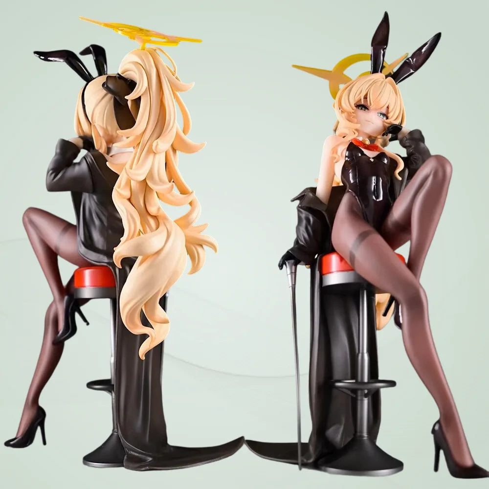21cm Blue Archive  Professor Niyaniya Bunny Girl Anime Handmade Model Action Figures Desktop Case Decoration Ornament Gift