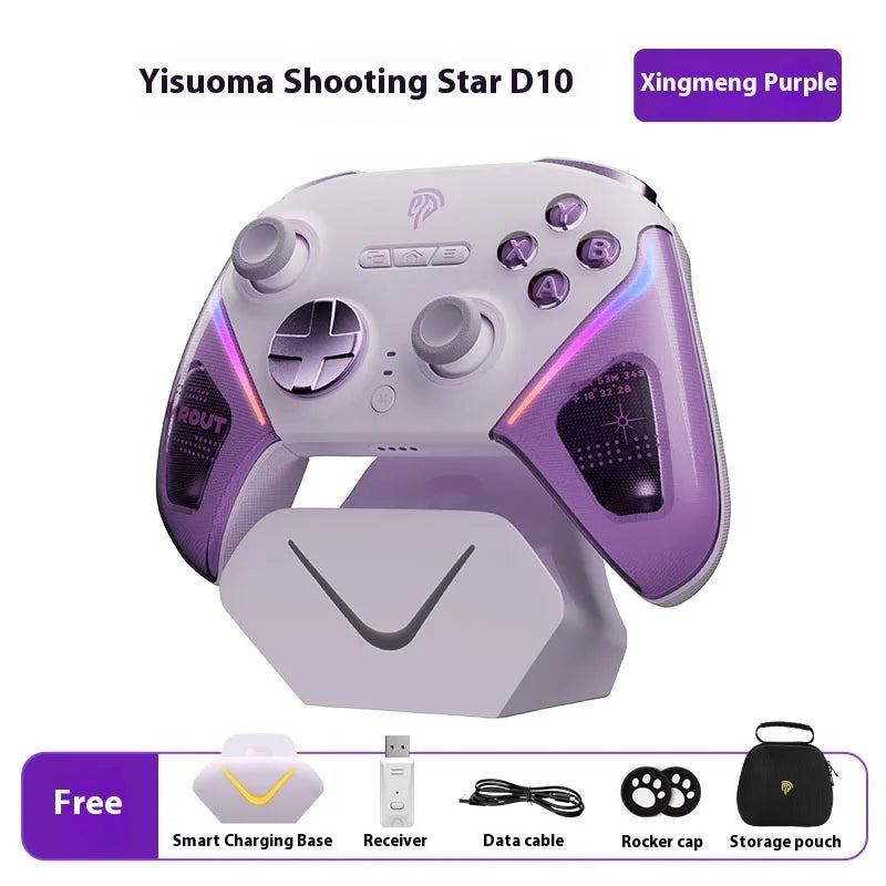 Yisuma Meteor D10 Wireless Game Controller TMR Joystick For PC SteamSwitch2 Bluetooth Mobile Elite Handle Fast Response