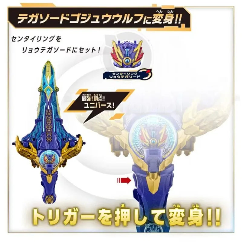 In Stock DX No.1 Sentai Gozyuger Double-Handed Sword Swear Action Figure Set with Dragon Emperor Final Robot Fusion Toy for Kids