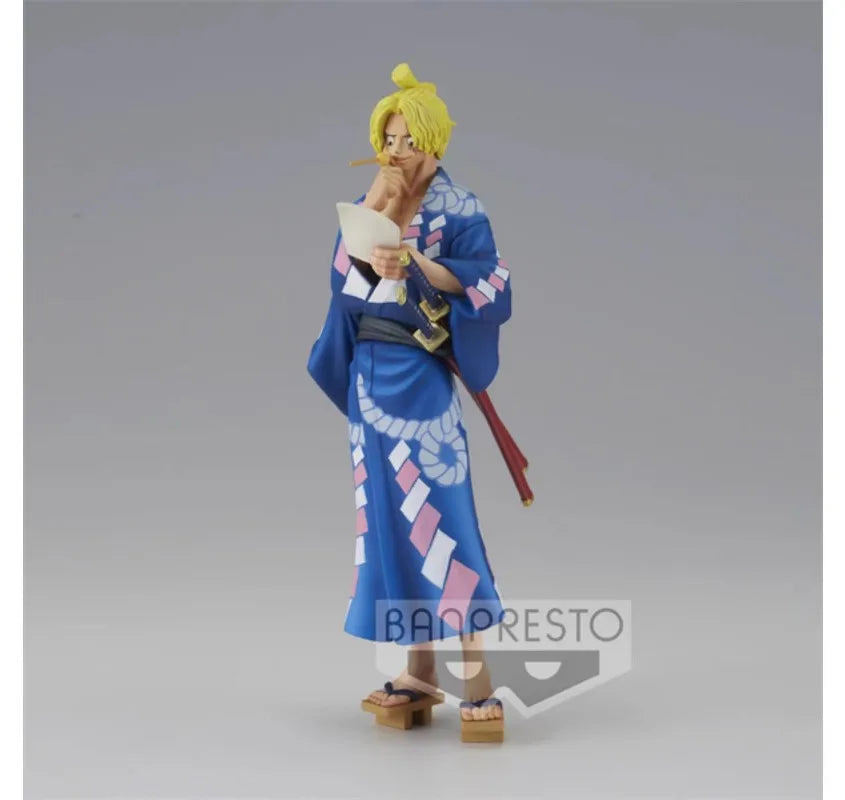 Bandai Original BANPRESTO Anime One Piece Magazin Kimono 18 cm Portgas D. Ace Sabo PVC Action Figure Sammeln Modell Spielzeug