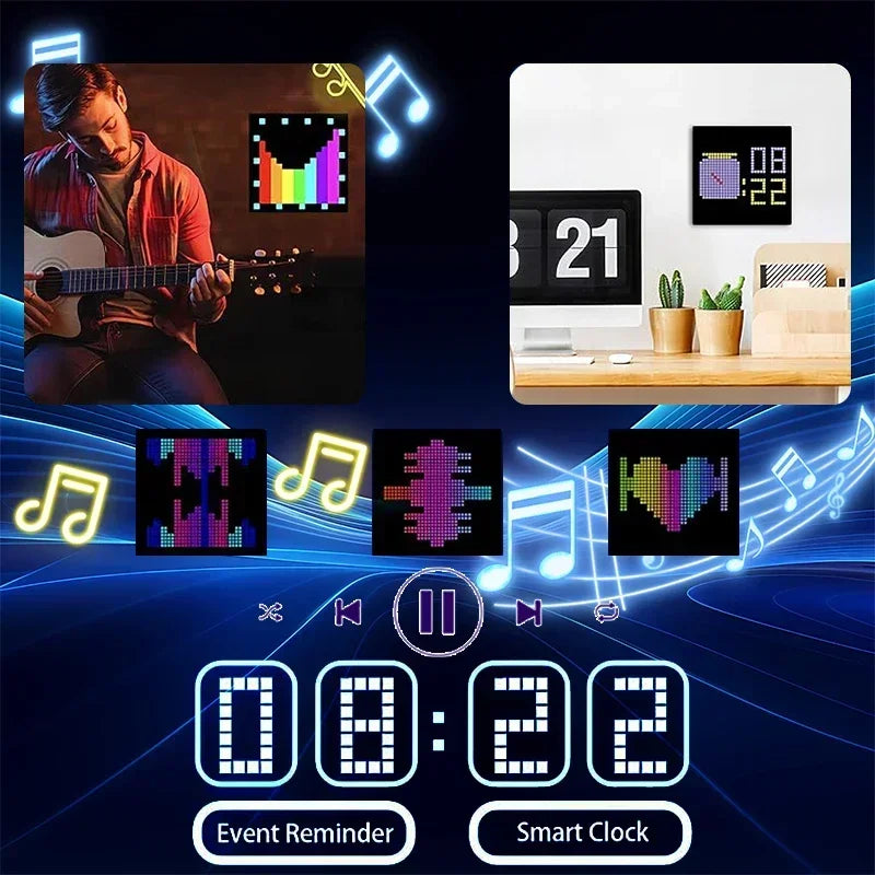 Smart LED Matrix Pixel Display RGB DIY Graffiti Bluetooth App Control Art Display Für Gaming Zimmer Dekor Cool Animation Rahmen 