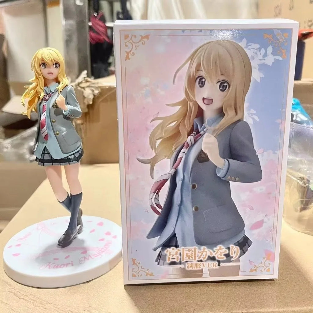 „Your Lie in April“ Anime Kaori Miyazono Schuluniform Actionfigur Sammlerstück Handgefertigtes Modell Ornament für Figuren- und Spielzeugfans