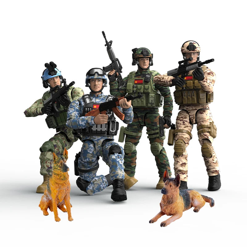 1:9 Soldier Model Toy 15 Joints Movable Free Action Figure Blind Box Decoration Boy Military War PVC Doll Children's Gift Xmas