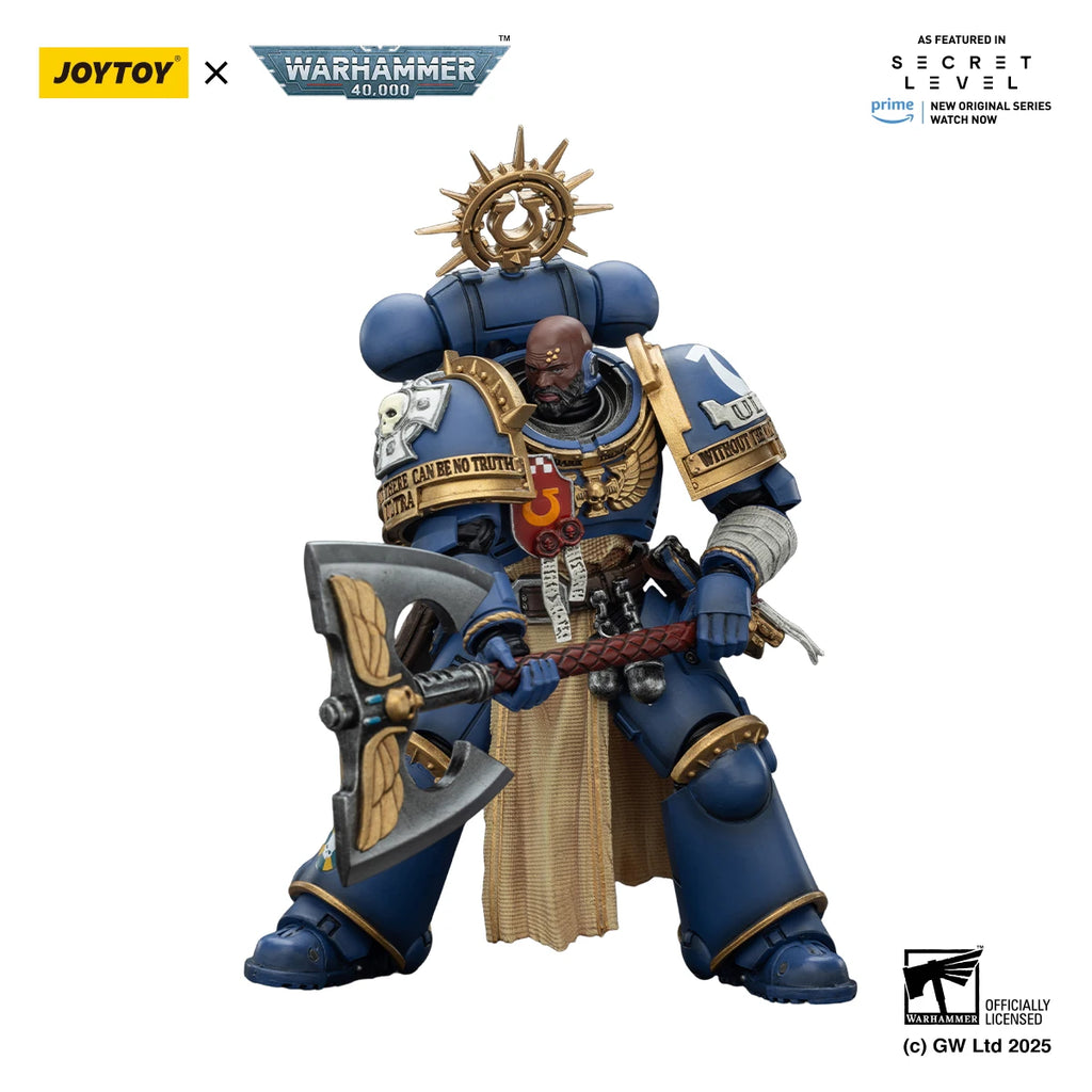 【MT】JOYTOY Warhammer 40K Ultramarines Metaurus with Power Axe Stormshield and Plasma Pistol  1/18 Action Figure Model