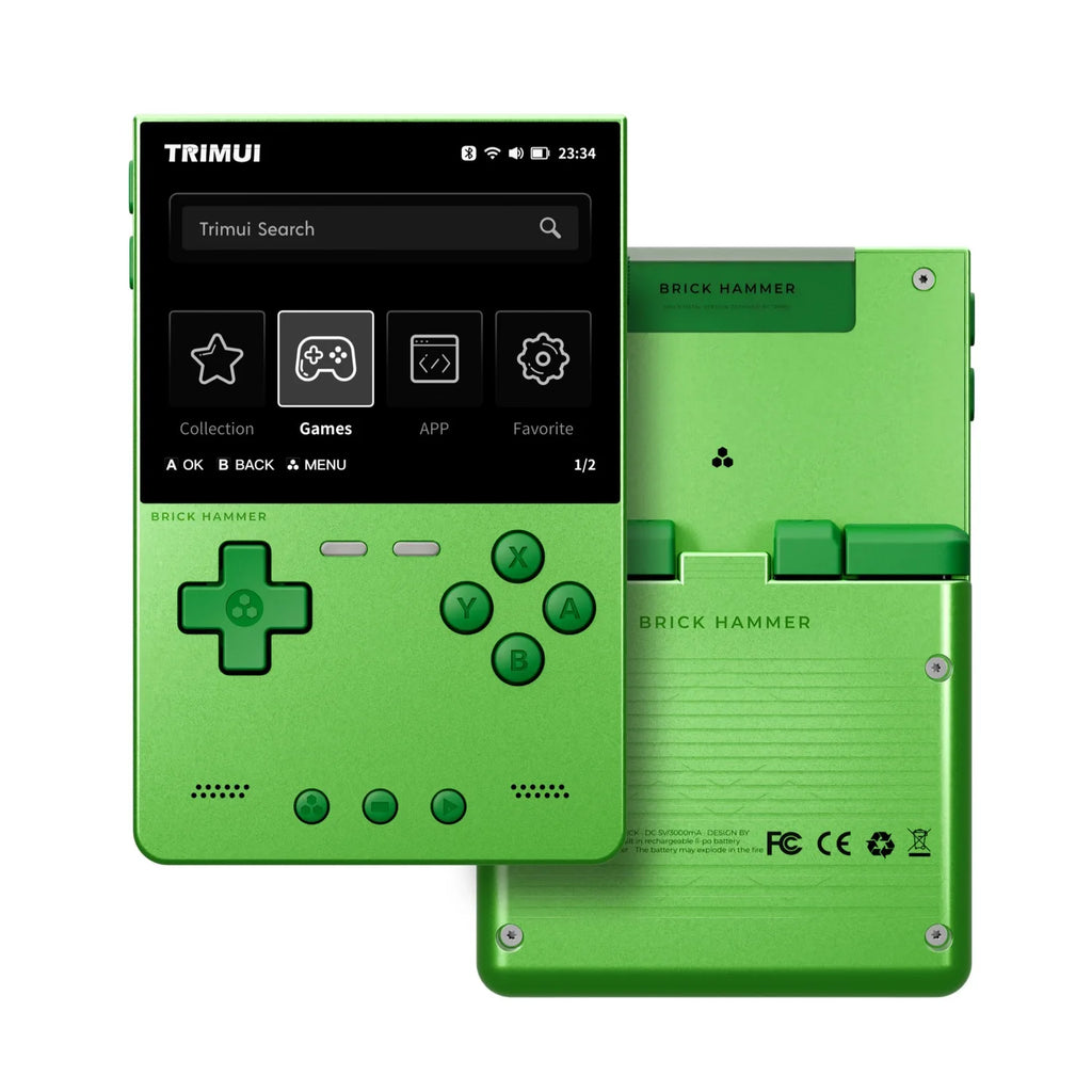 Trimui Brick Hammer Handheld Game Console 3.2 Inch IPS Screen 1024x768 Allwinner A133plus Metal Plate Retro Arcade Gaming Device