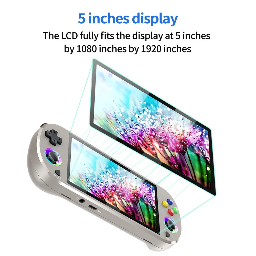 Retro-Handheld-Spielkonsole M22pro HD 1920 * 1080 5,0-Zoll-IPS-Display unterstützt LINUX für tragbaren PSP-Taschenvideoplayer 