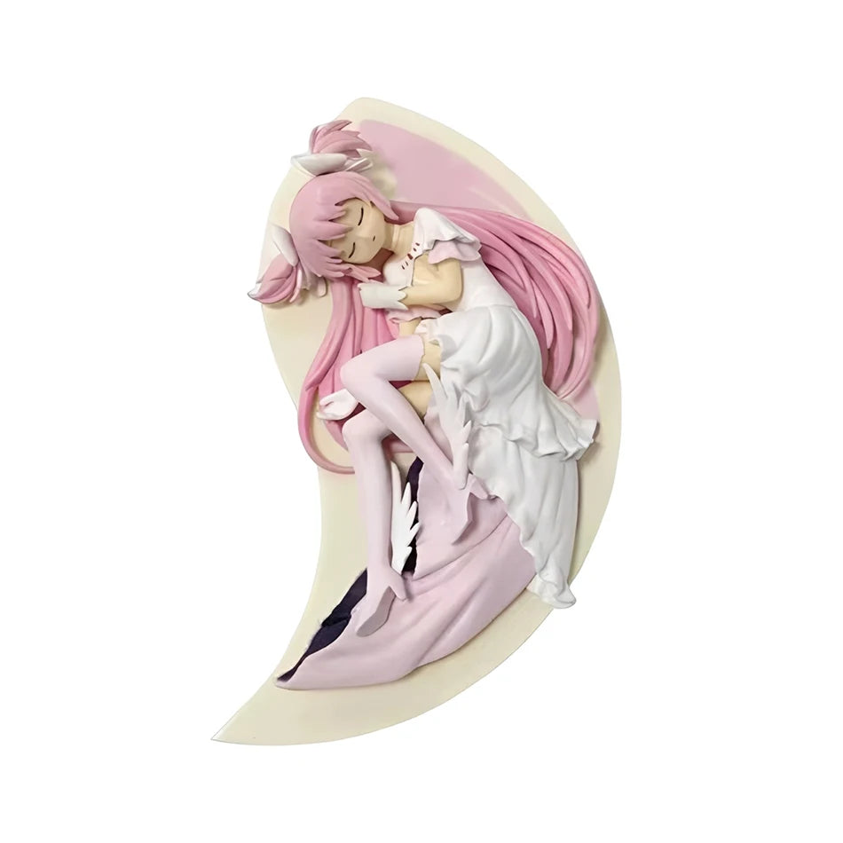 Magical Girl Xiaoyuan Anime Handmade Sleeping Position Xiaoyuan Xiaomei Flame Figure PVC Model Desktop Ornament Peripheral Gift