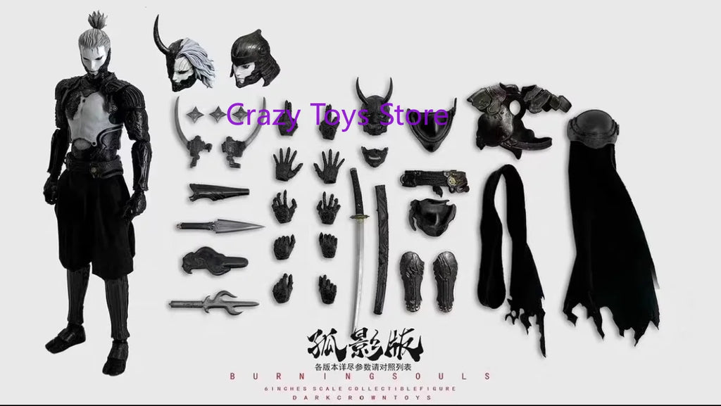 In Stock DARKCROWN TOYS BURNINGSOULS Action Model Toy 6-inch Scale Collectible Figure Samurai Collection Gift Gift