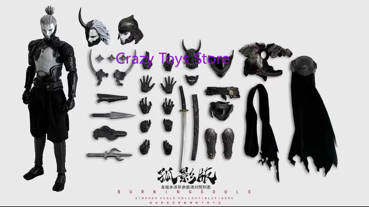 In Stock DARKCROWN TOYS BURNINGSOULS Action Model Toy 6-inch Scale Collectible Figure Samurai Collection Gift Gift