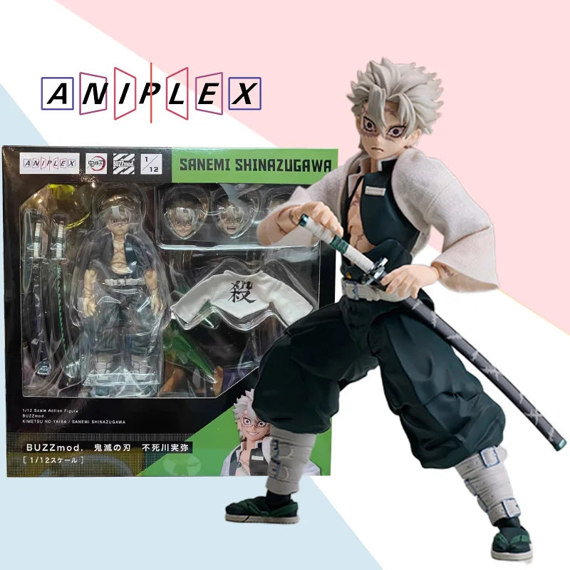ANIPLEX BUZZmod. Demon Slayer Kimetsu No Yaiba SANEMI SHINAZUGAWA 1/12 Anime Doll Collection Ornaments Decoration Toy Model Gift