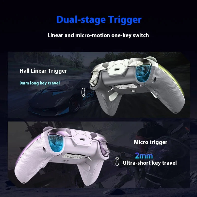 Yisuma Meteor D10 Wireless Game Controller TMR Joystick For PC SteamSwitch2 Bluetooth Mobile Elite Handle Fast Response
