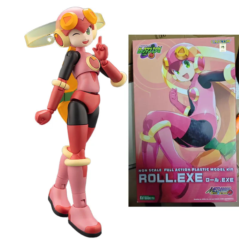 KOTOBUKIYA  GENUINE ORIGINAL  Rockman Premium Charge Shot Ver.  ROLL.EXE  Black Zero MEGA MAN.EXE  Action Figure Toys For Boys G
