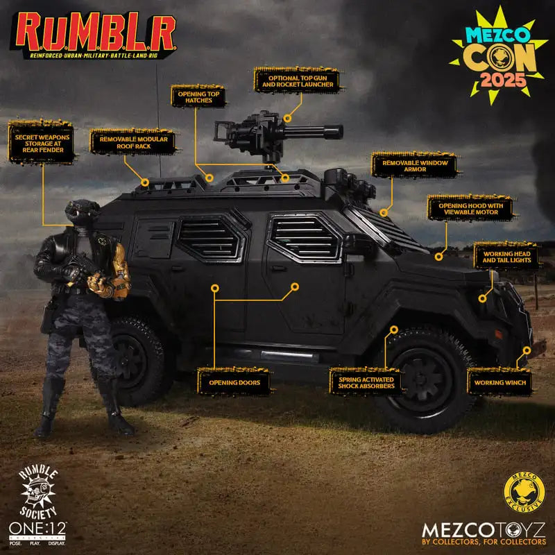 Original Mezco Toyz Rumblr Vehicle Death Adder One:12 Collective SDCC 2025 In Stock Anime Action Collection Figures Model Toys