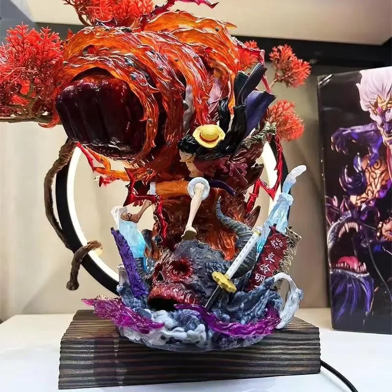 25cm Anime Luffy One Piece Figure Gk Gear 5 Monkey D. Luffy Action Figure Statue Big Karma Fire Pvc Collection Model Toys Gifts