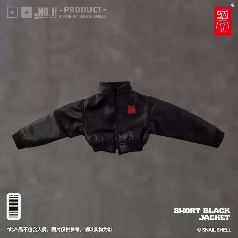 【IN STOCK 】Original 1/12 scale mech doll universal black short jacket. Compatible with 6-inch action figure Erin the bunny girl.