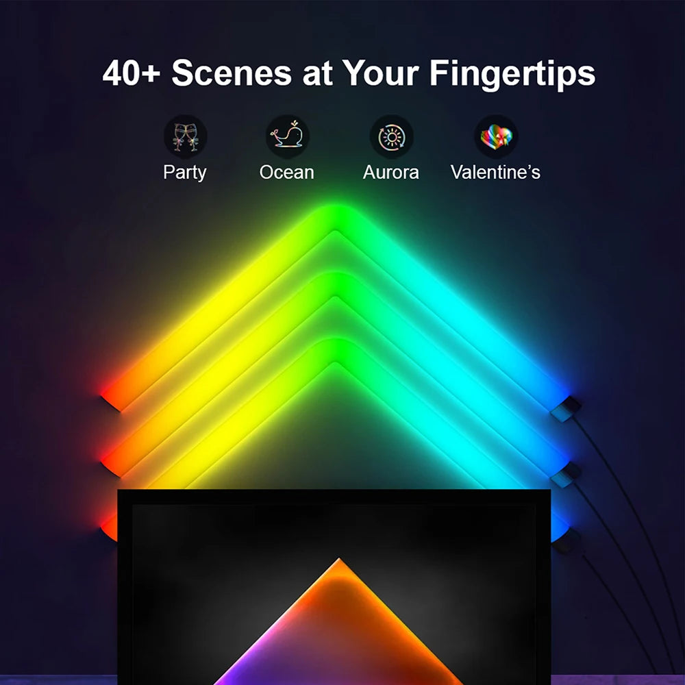 Smart TuYa Wifi APP Control RGB LED Wall Lights For Gaming TV Bedroom Decoration Music Atmosphere Lamps LED Night Lights