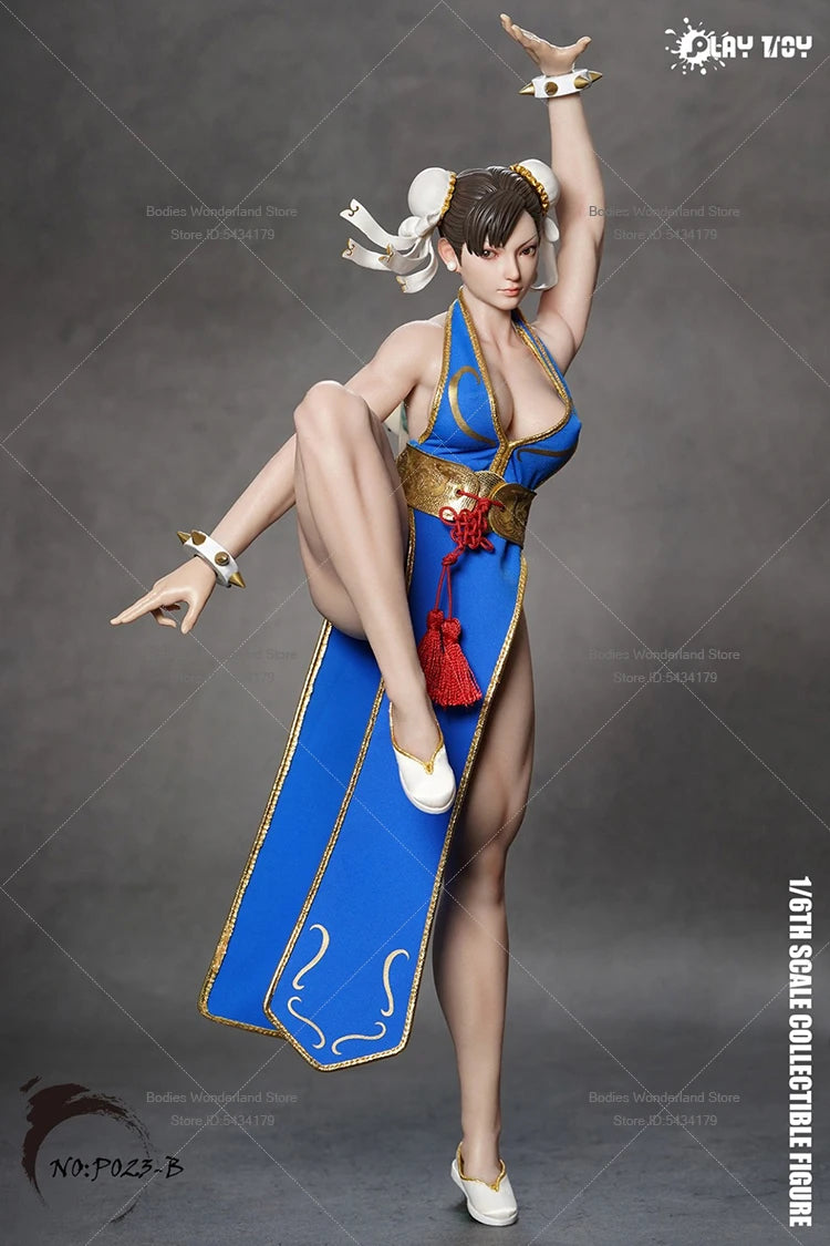 In Stock PLAY TOY P023 1/6 Scale Female Soldier Fighting Chunli 2.0 Classic Games 12Inch Action Figure Doll Collection