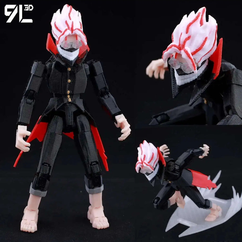 9L3D-gedruckte Lucky Dummy 13 Dandadan Takakura Ken Actionfigur, Anime-Modell, bewegliches Sammlerspielzeug mit mehreren Gelenken, Geschenk für Fans