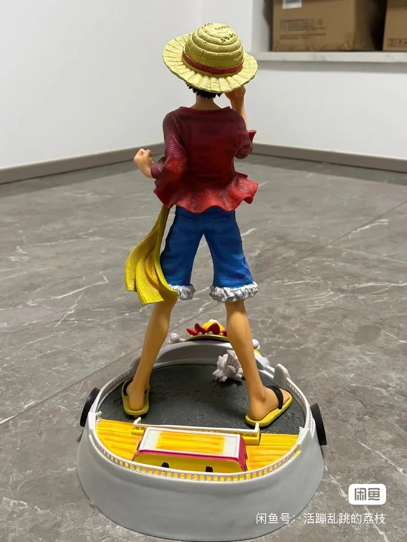 50 cm große Anime-Figur von Luffy aus One Piece, Monkey D. Luffy Actionfigur, Sunshine of the Miles, PVC-Geschenk, Sammlerfigur, Modellspielzeug