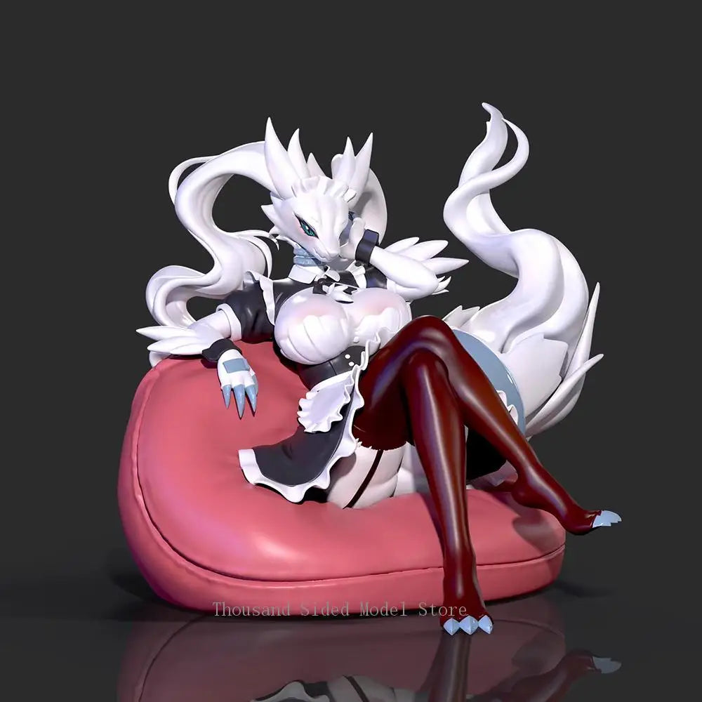 IN Stock Original IDPLAYER Pokemon Maid Reshiram GK Model Collectible Figurine Toys Genuine Anime Figure Model Ornament Gift