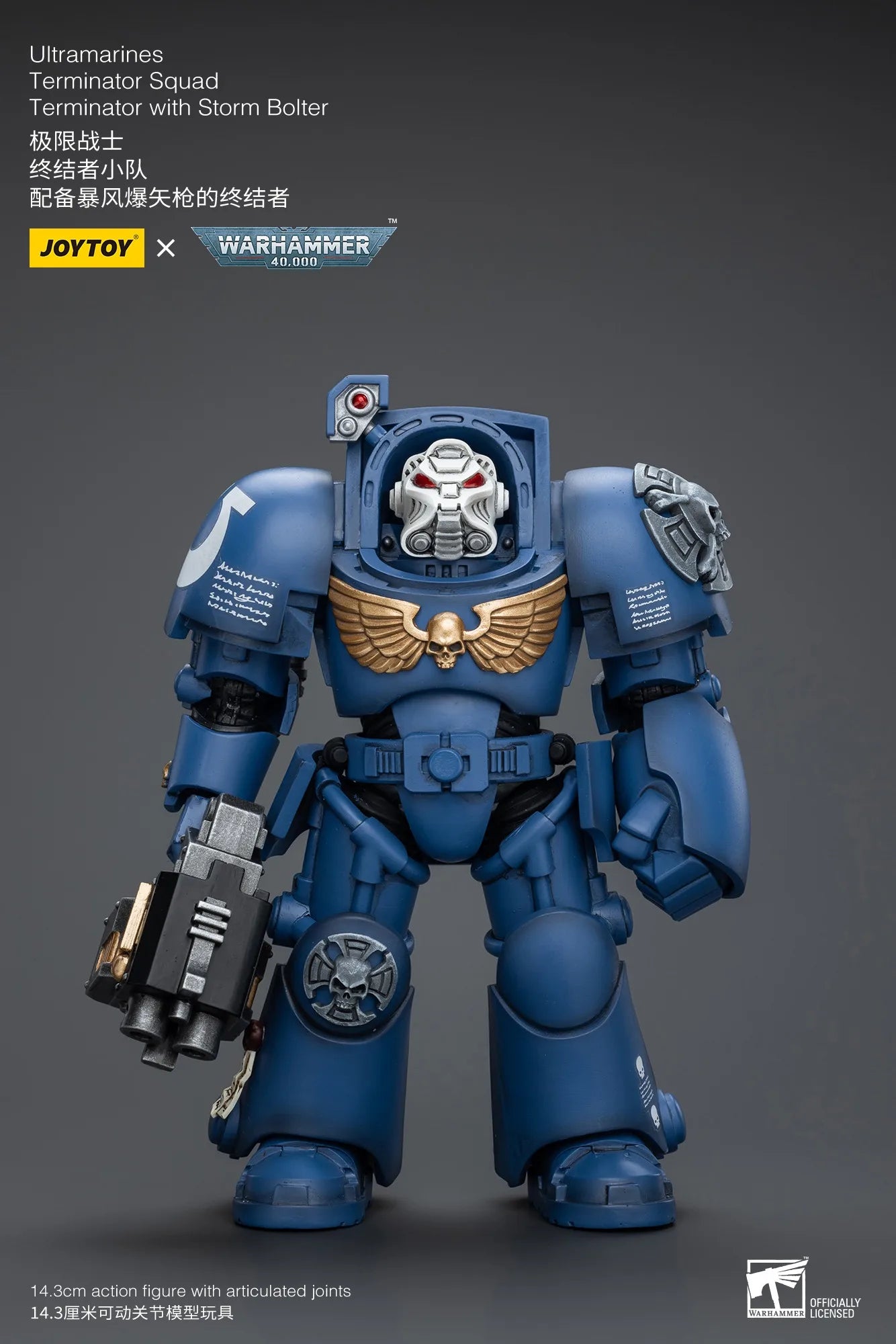 [IN STOCK] JOYTOY 1/18 Action Figure 40K Terminator with Storm Bolter Model Anime Figure Toys