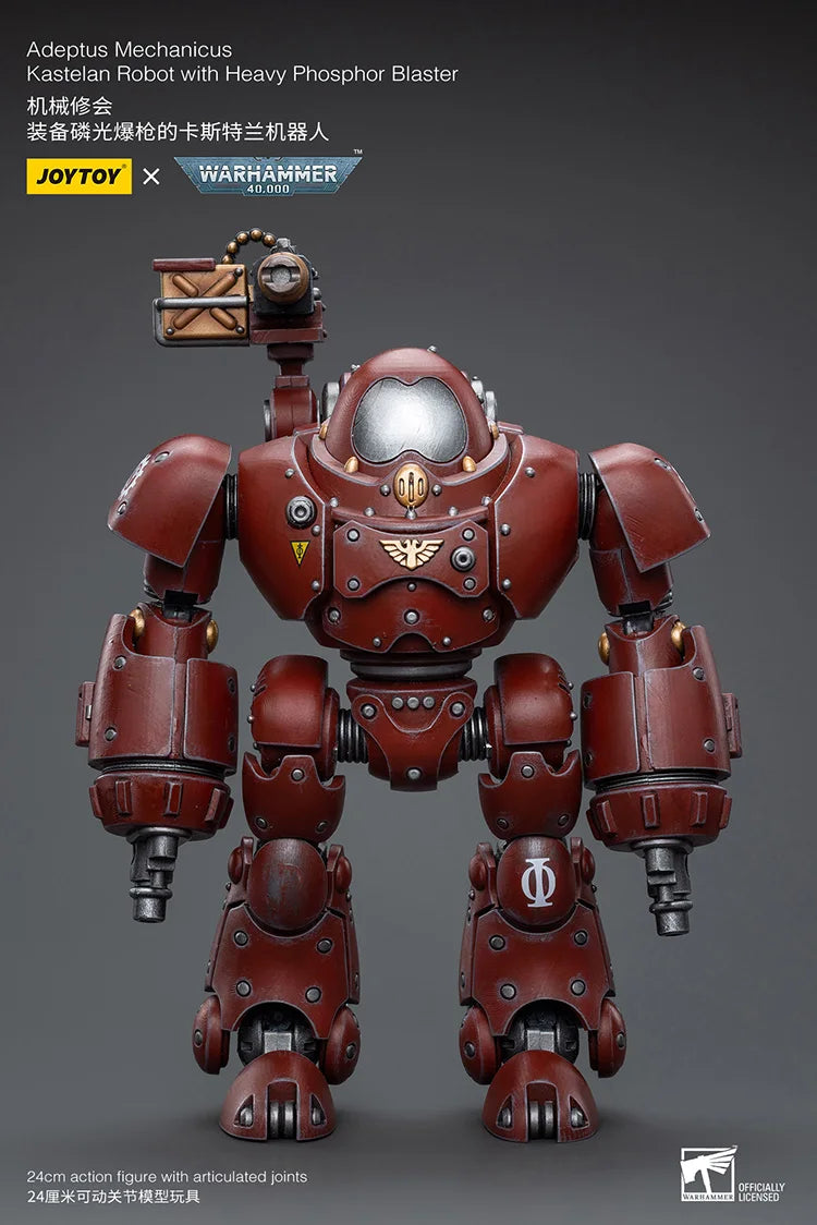 JOYTOY Warhammer 40K Adeptus Mechanicus Kastelan Robot With Heavy Phosphor Blaster Action Figures Collection Doll Original Toys