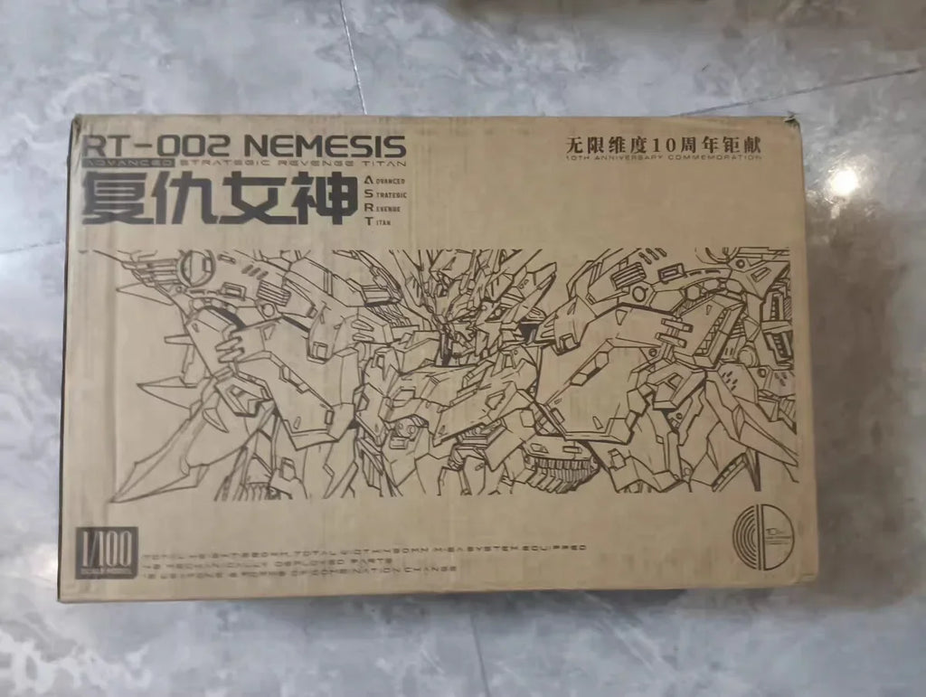 In Stock Infinite Dimension RT-002 NEMESIS 1/100 Assembling Model Mecha Model Pvc Toys IN ERA+ ADVANCED STRATEGIC REVENGE TITAN