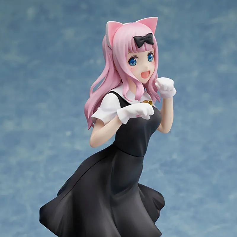 22CM Anime Game Figure Kaguya-sama Love Is War Fujiwara Chika Rabbit Model Dolls Kawaii Girl Figure Japanese Dolls Decoration