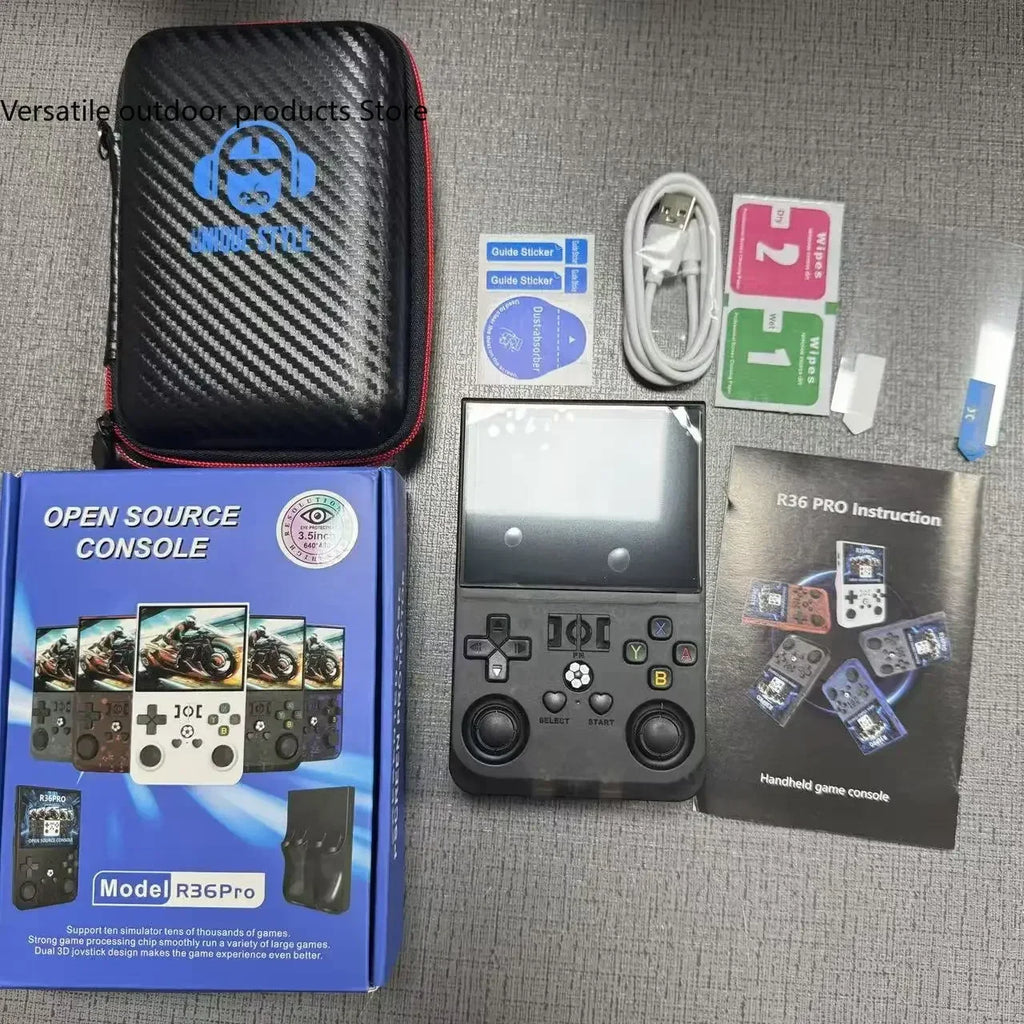 R36MAX Game Console 64GB 128GB 18000+GAMES Linux System 4.0inch K36 vs R36S 3.5inch Pocket Video Player No Download Required