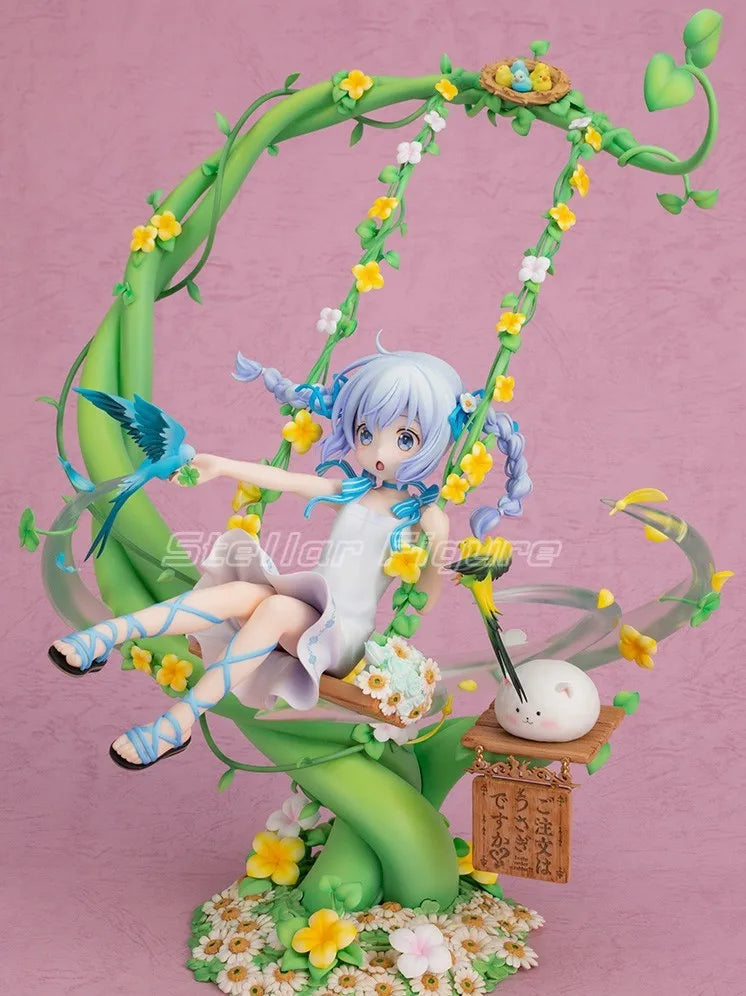 【SF】In Stock F:NEX Would You Like Some Rabbits Today Tippii Kafuu Chino 1/7 Scale Figures Model Collection Gift