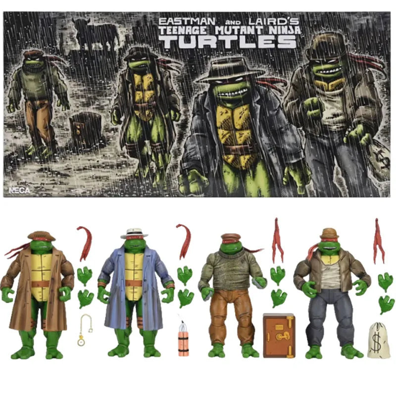 NECA 54510 TMNT Action Figure Teenage Mutant Ninja Turtle Mafia Figurine Anime Eastman and Laird's 7-Inch Model Original Gift