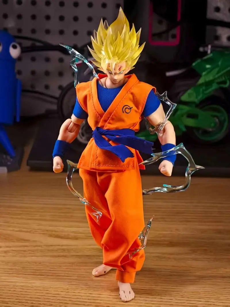 New In Stock New Dragon Ball Shf Series Figures Son Goku Daoist Robe Orange Blue Uniforms Training Suit Clothes Accessories Toys