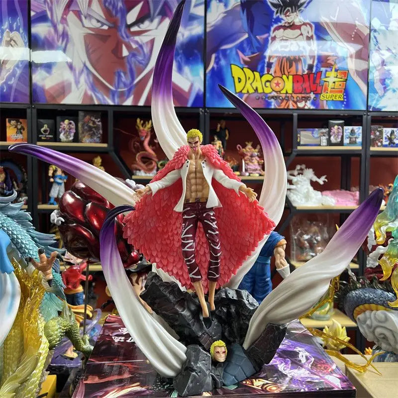45cm ONE PIECE Anime Figure Oka Shichibukai Donquixote Doflamingo Action Figure Statue Ornaments Collect PVC Model Doll Gift Toy
