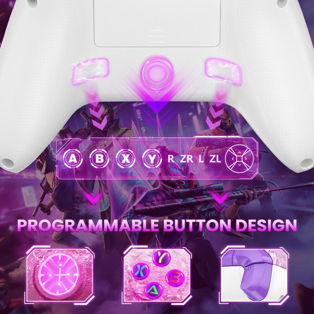 Wireless Controller for XBox One/Series S/X/PC Console Gamepads Dual Vibration Game Joystick W/ RGB Hall Effect 6-Axis Gyro FUNC