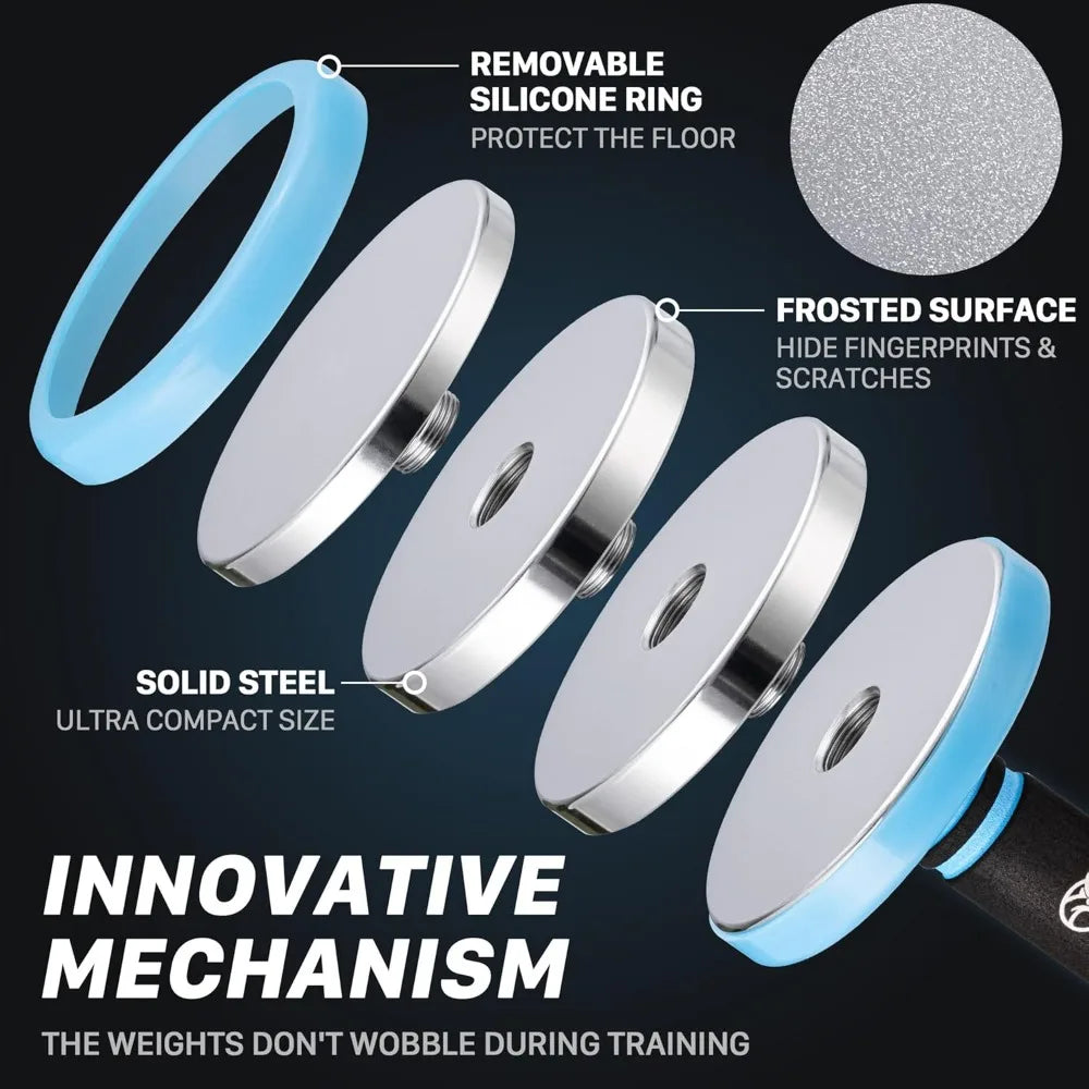 Verstellbare Hanteln aus Stahl 40LB / 60LB - 2-in-1-Hantel-Langhantelset für das Training im Heim-Fitnessstudio - kompatibel mit V1.0-Hanteln