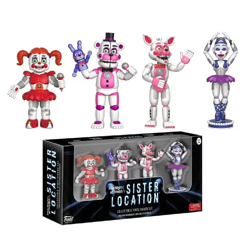 14cm FNAF Figures SUN & MOON Joker Freddy Bonnie Foxy Chica Fazbear Bear Action Figure Movable Figurine Dolls Toys