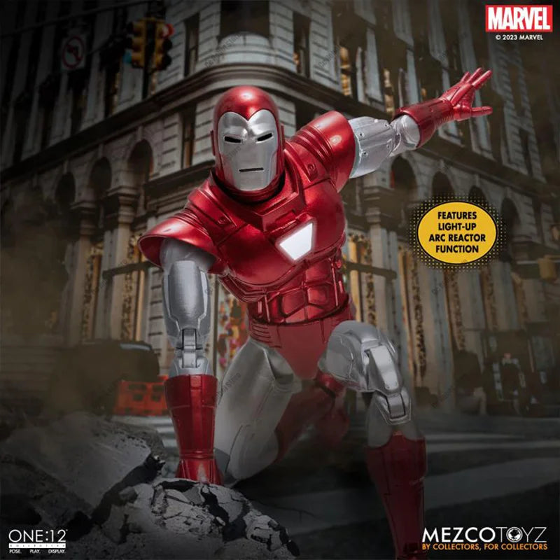 Original Hot-Selling Mezco Toyz ONE:12 Iron Man Silver Centurion Edition Anime Action Figure Collectible Model Gift Toy