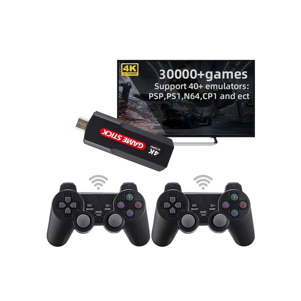Q9 Retro Video Handheld Game Console 2.4G Dual Wireless Gamepads Retro Game Stick 8K 64G Classica Retro Game Two Player