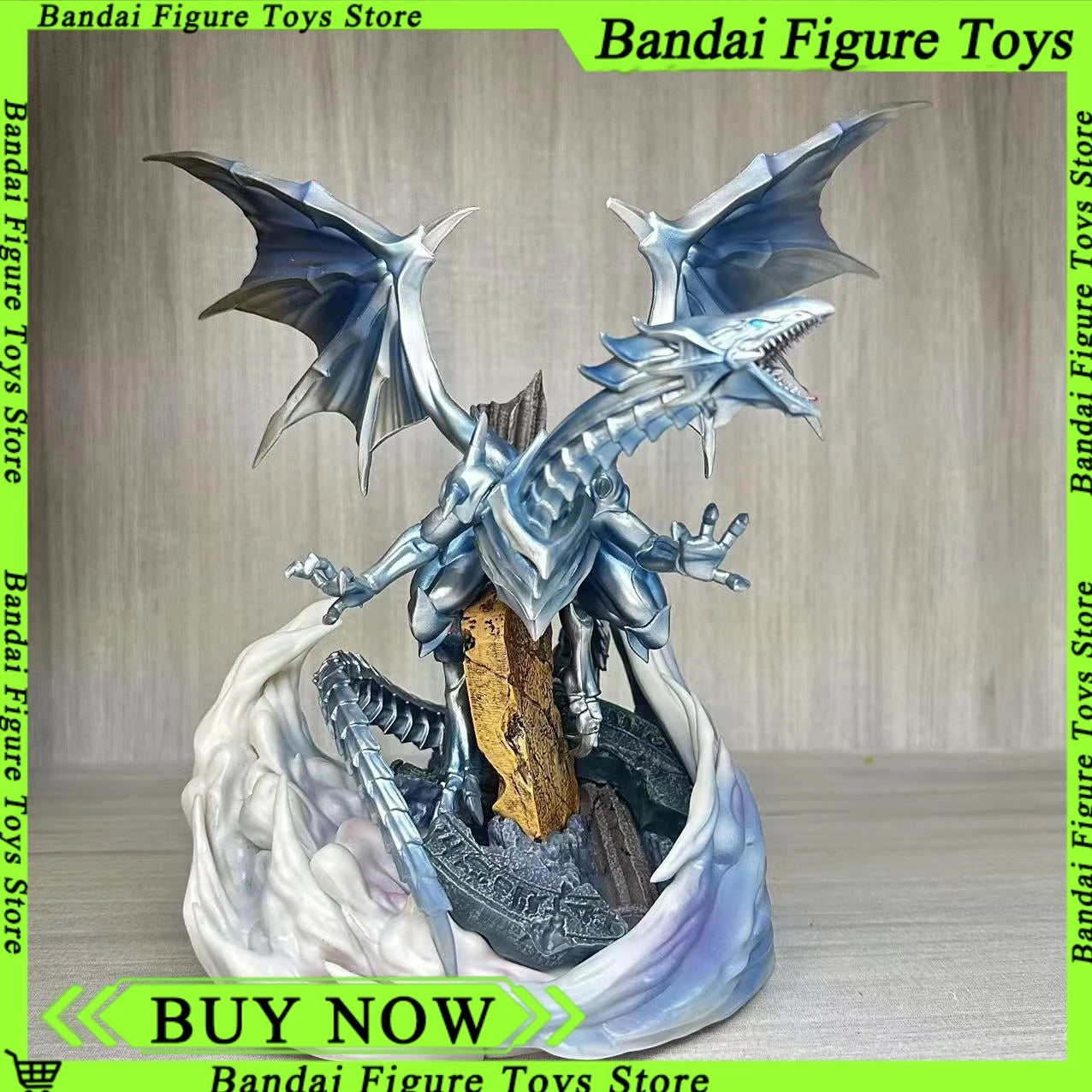 25CM Blue-Eyes White Dragon Anime Figure Luminate Yu-Gi-Oh Figure Pvc Statue Model High Quality Collections Desk Decor Toys Gift
