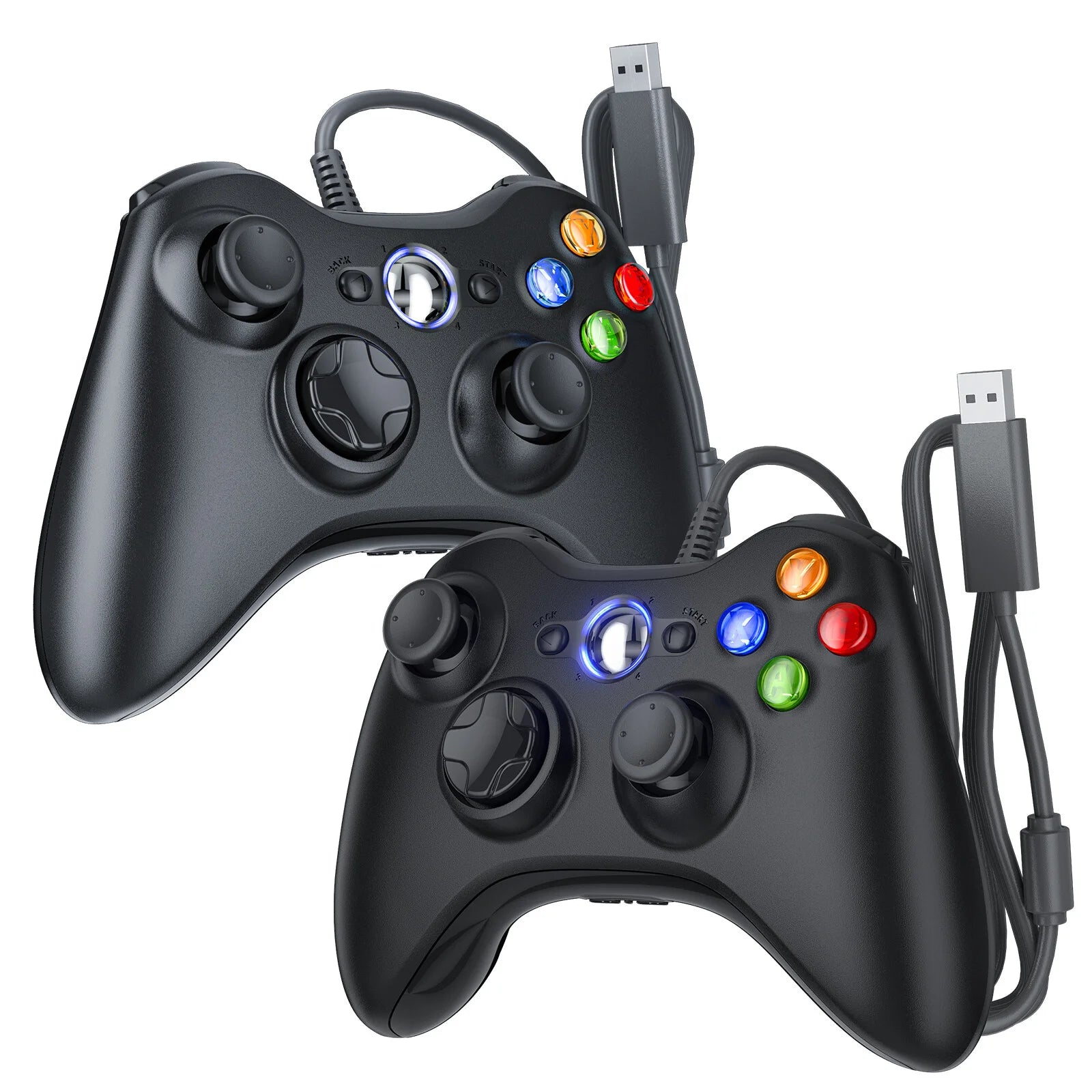 2 Pack Controller For Xbox 360/Slim/PC/Winodow 7/8/10 Wireless Gamepad Gaming Joystick 6-axis Dual Vibration Video Game Rocker