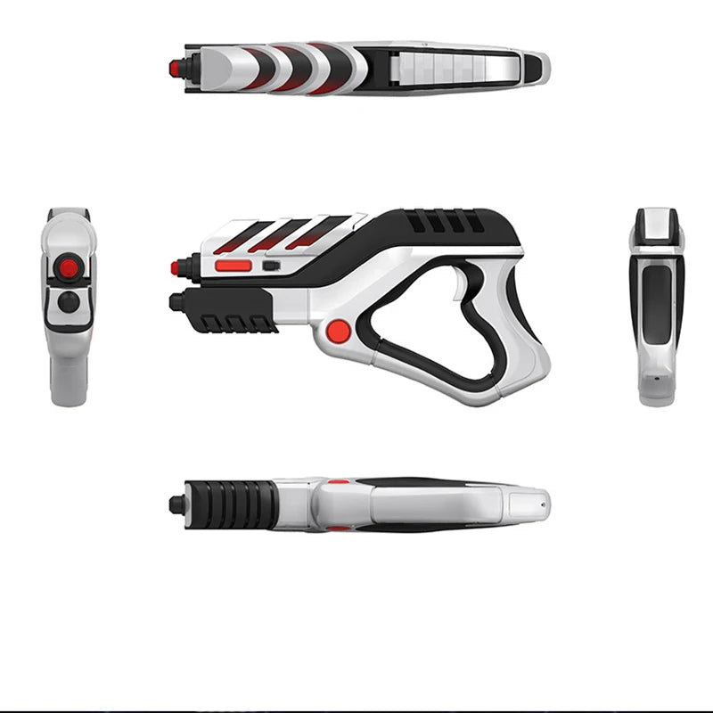 Gun-shaped gamepad with built-in phone holder and game APP, for mobile phone gyro shooting games, mobile deviice game controller