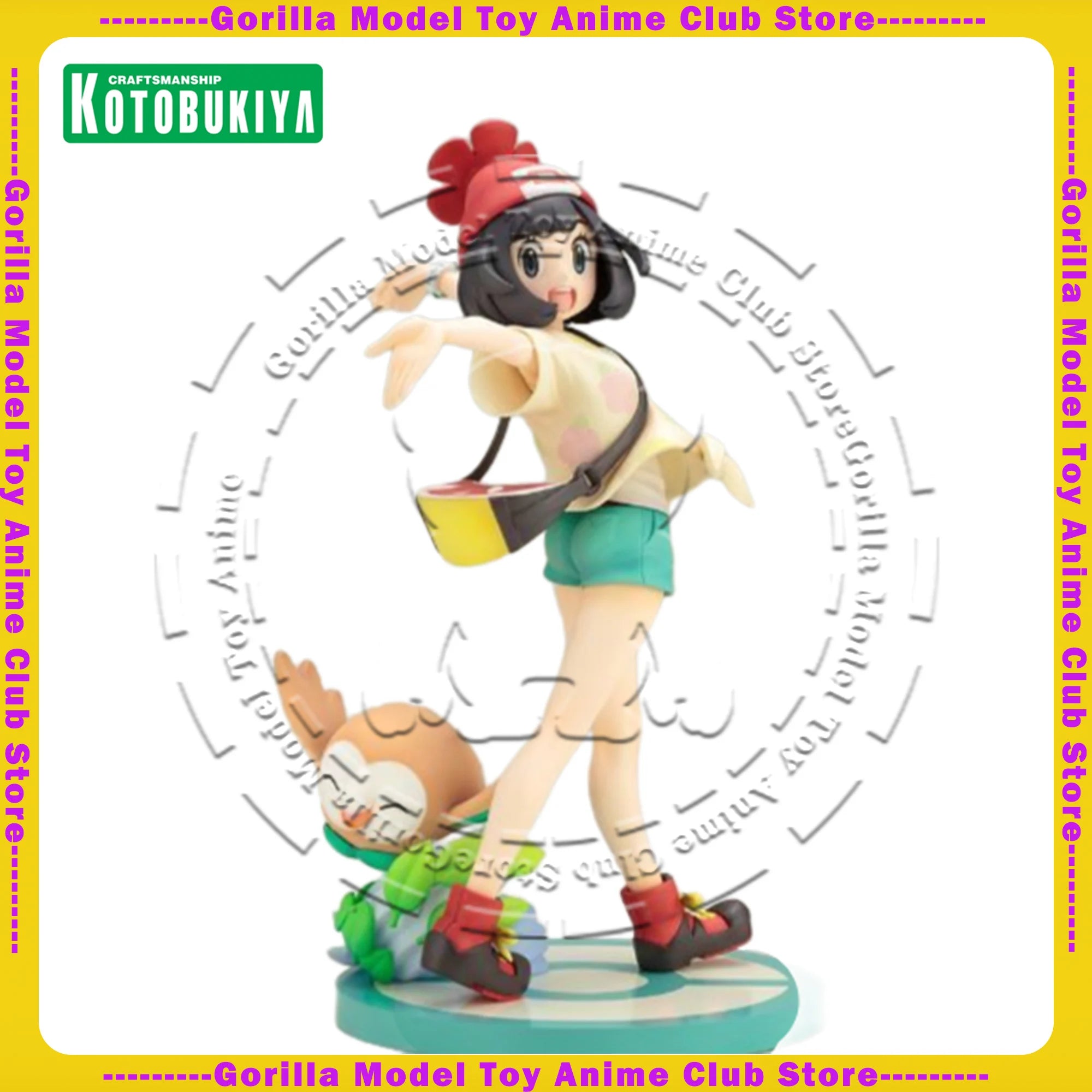 In Stock Original Genuine KOTOBUKIYA Pokémon Figure Series Moon & Rowlet 200mm Action Figure Model Collectible Toys Gift