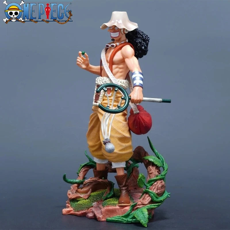 25cm/9.8in Anime Figure One Piece Figure Usopp Figure Luffy PVC Statue Collectible Model Toys Gifts