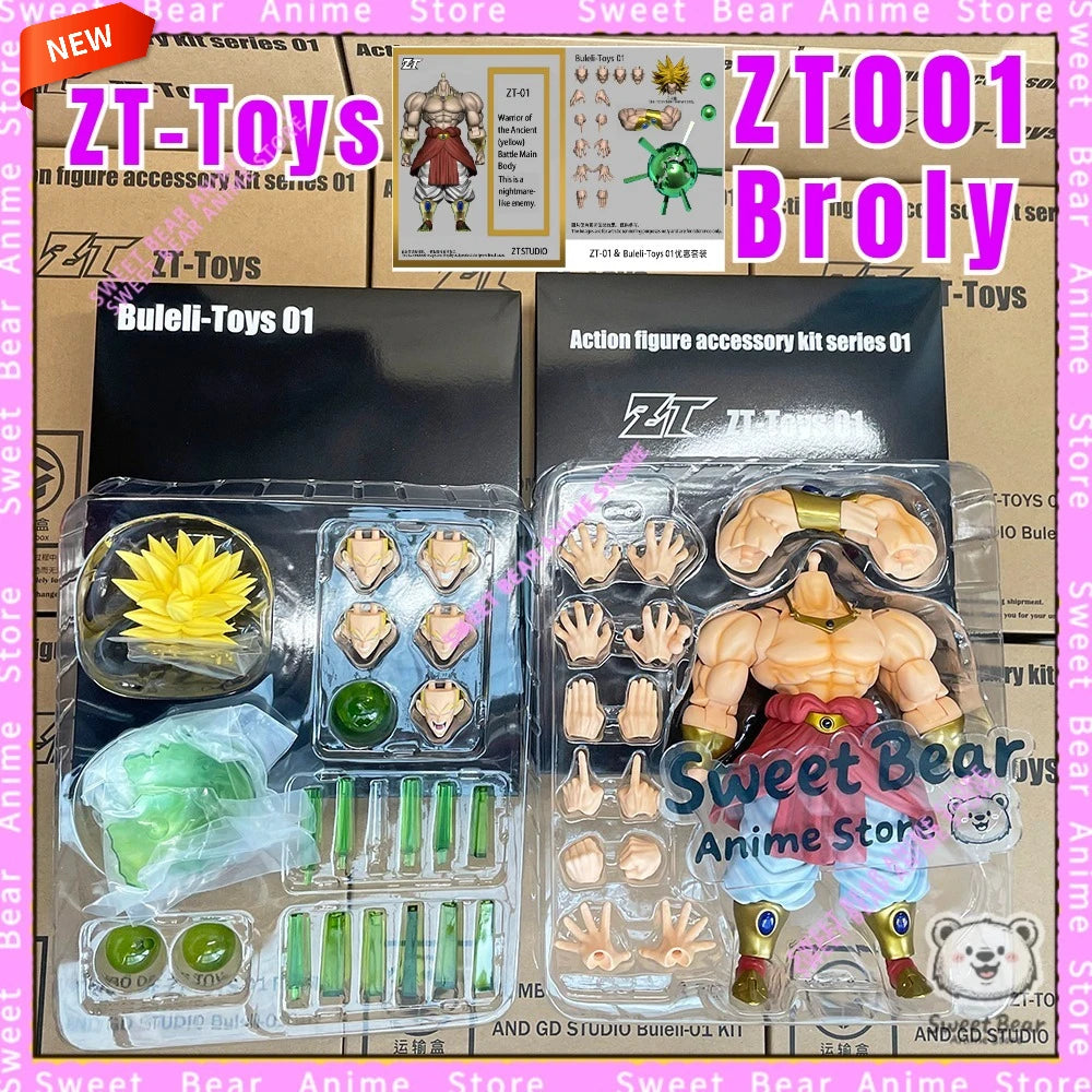In Stock [ZT Studio] Broly Ancient Warrior ZT001 SSJ Super Saiyan Dragon Ball Action Figure Anime Model Trendy Toy Desktop Doll