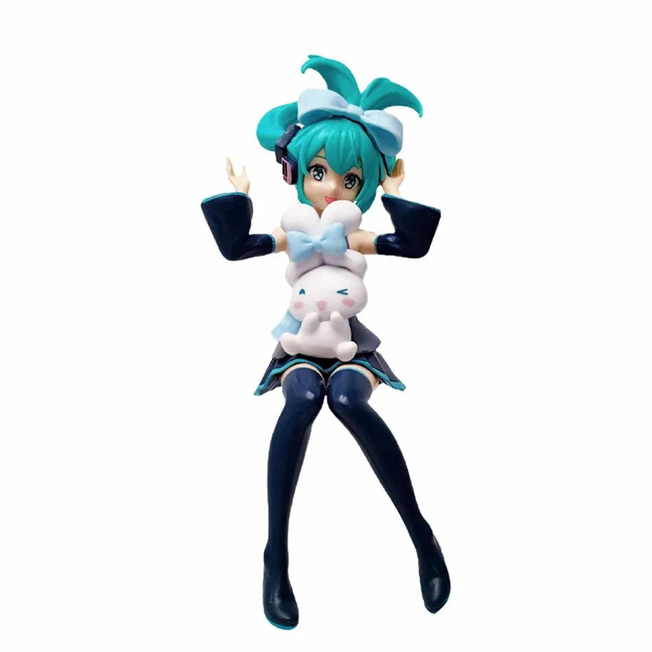 Hatsune Miku Desktop Cute Action Figure 11cm Neko T-Shirt Ver. Anime Figurine Kawaii Girl Model Toy Gift